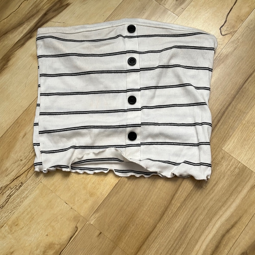 striped tube top
